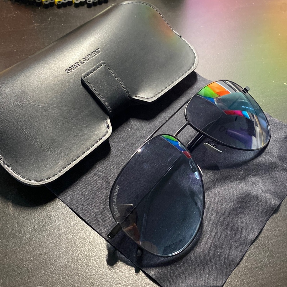 Saint Laurent Black Aviators